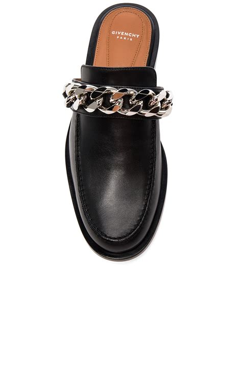 givenchy chain trimed loafers|givenchy women's slides.